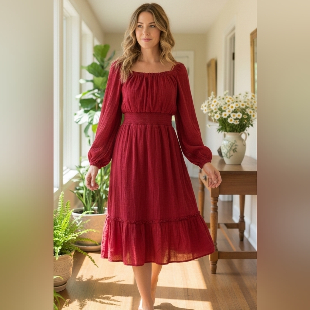 Indigo  Long Sleeve Dress Sz L